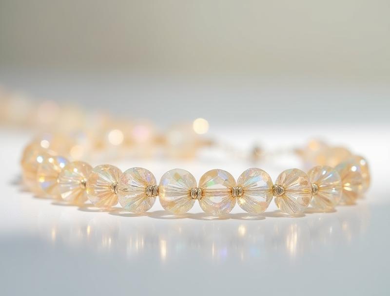 Handcrafted crystal beaded bracelet