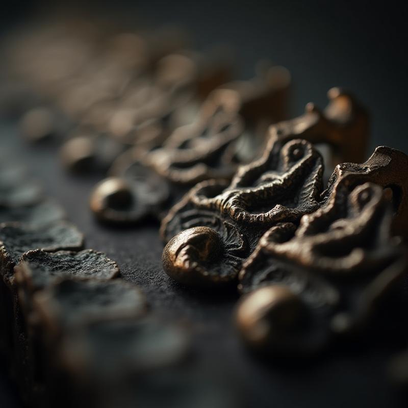 Close up detail showcasing jewelry texture